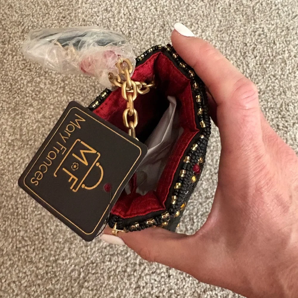 Mary Frances Black and Red Dice Crossbody Bag - Picture 8 of 8